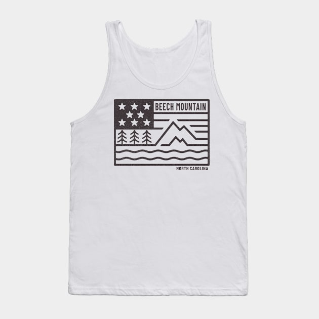 Visiting NC Mountain Cities Beech Mountain, NC Flag Tank Top by Contentarama